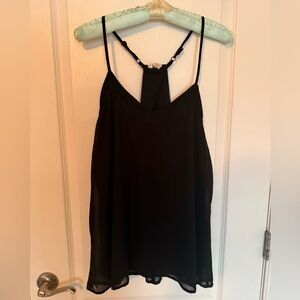 Black Strappy Women's Tank Top